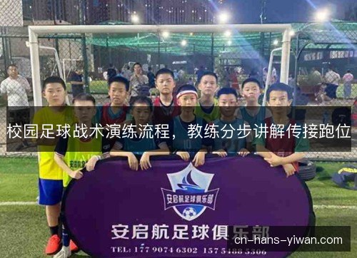 校园足球战术演练流程，教练分步讲解传接跑位